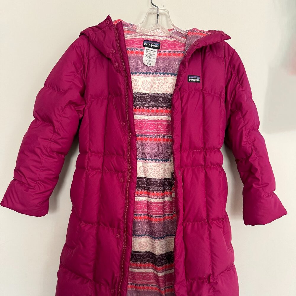 🧥 Patagonia Girls Full Length Puffer Coat Size 8